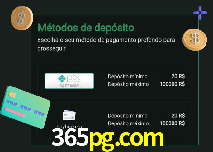 O cassino 365pg.com oferece uma grande variedade de métodos de pagamento